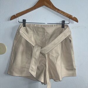 Tan High Waist Casual Shorts